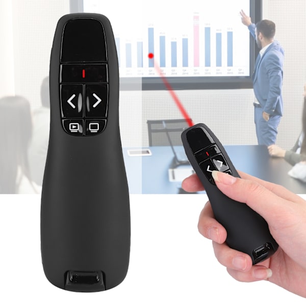 PPT-penna R400 Laserpresentatör Trådlös Elektronisk Pekare Fjärrkontroll Datortillbehör (3,6V-4,2V) Rött Ljus