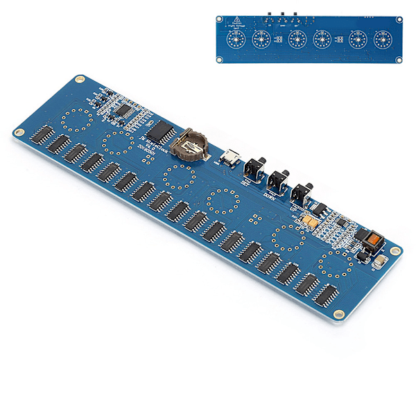 STM8S005 DC-styring 12V 1A elektronisk IN14 Nixie-rør LED-kretskort PCBA RGB-brikke USBMicroUSB-grensesnitt
