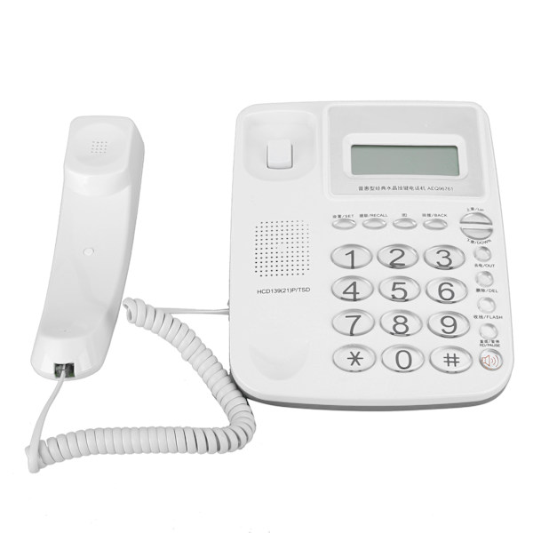 AEQ96761 Krystalknapper Husholdningskontor Hjem Telefon Fastnet Udstyr Hvid