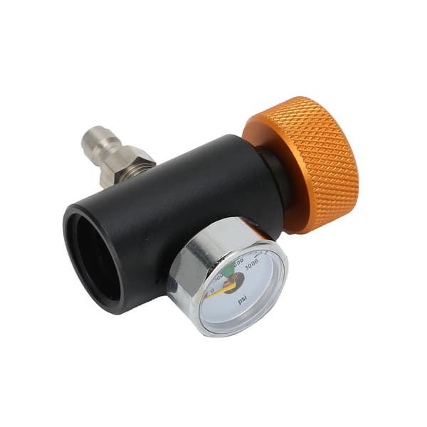 CO2-sylinderadapter Justerbar brusventil med 8 mm hannhode 3000psi trykkmåler