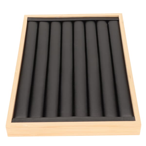 Stabelbar Smykkeskuffe Organizer Opbevaring Display Showcase Holder Boks 7 Linjer Sort