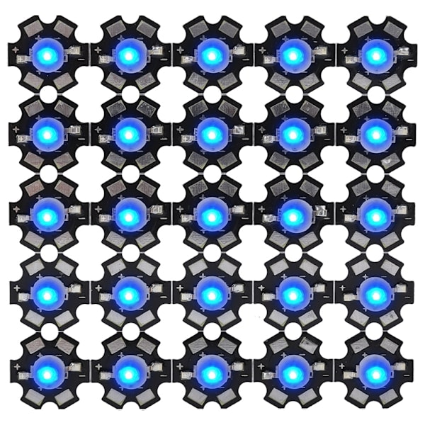 3W High Power LED-lampa Pärlor Emitter Diode Chips för DIY-belysningsarmaturer Royal Blue