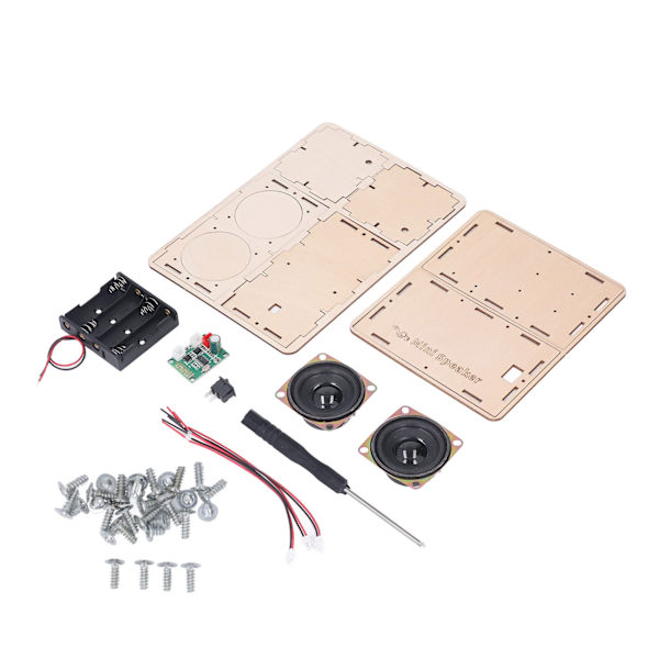 DIY Bluetooth Högtalarkit Stereo Surround Giftfri Komposit Trä DIY Högtalarkit för Elev
