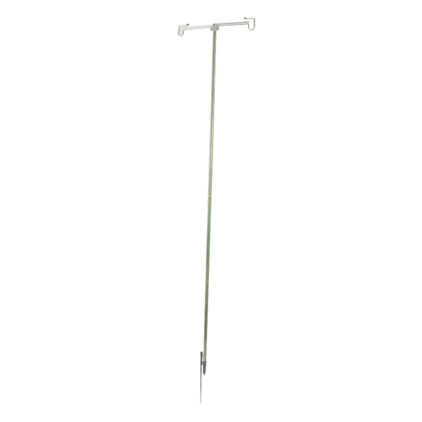 Camping Lampa Pol Vikbar Lätt Aluminiumlegering Utomhus Lyktstativ med Förvaringsväska för Picknick Fiske Grön