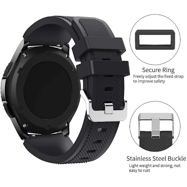 Blød silikonesportsrem til Samsung Gear S3 Frontier/Classic