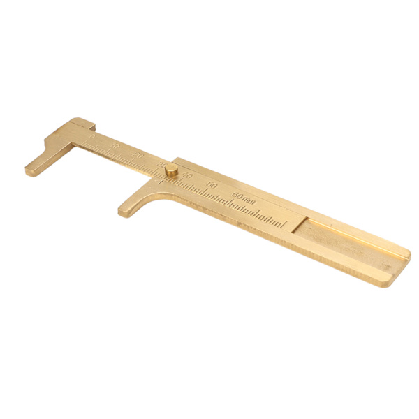 Pocket Messing Caliper Profesjonell høy nøyaktighet 0 til 60 mm Enkeltskala Mini Handy Caliper for Perle Wire Juvel Rings