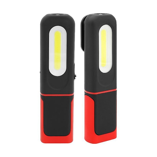 2 stk Genopladelige LED Arbejdslys 2 i 1 Inspektionslys 360 Graders Roterende Magnetisk Base 5W Lommelygte