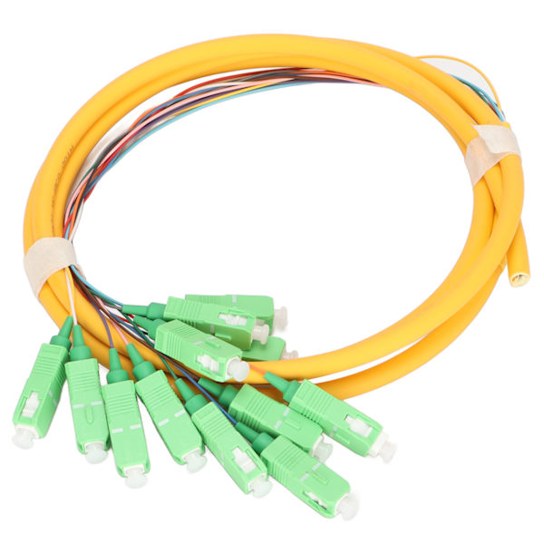Fiber Pigtail 1,5 m Single Mode 12 Strand Stabil Bredt Kompatibel Fiberoptisk Pigtail Kabel for Kabeladministrasjonsboks