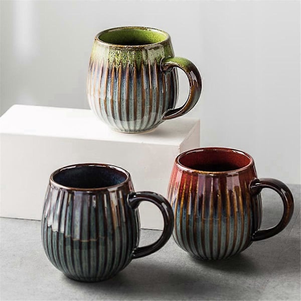 Keramisk mugg för hushållspar, keramisk kaffekopp, muggset, A