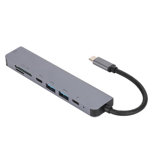 7-i-1 Hub Type-C til HDMI +PD Multifunksjonsadapter Hurtigladekonverter