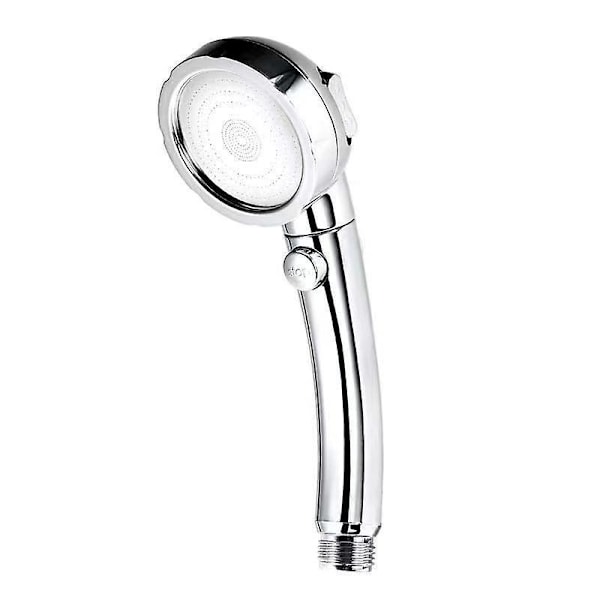 Duschhuvud, 3 Lägen Handhållet Duschmunstycke med Stoppknapp Dusch 360° Rotation Vattentyp 7.7*23cm