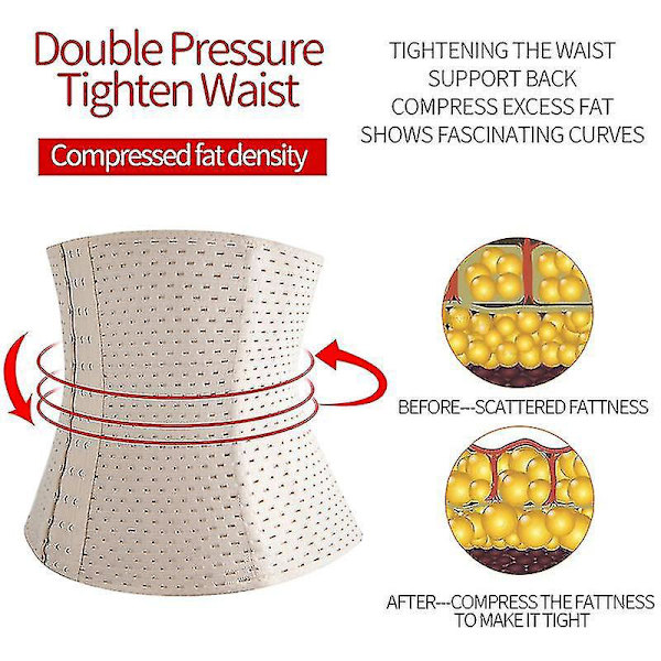 Smalnande midjetränare bälte för män - Bukkompression Shaper 3XL beige