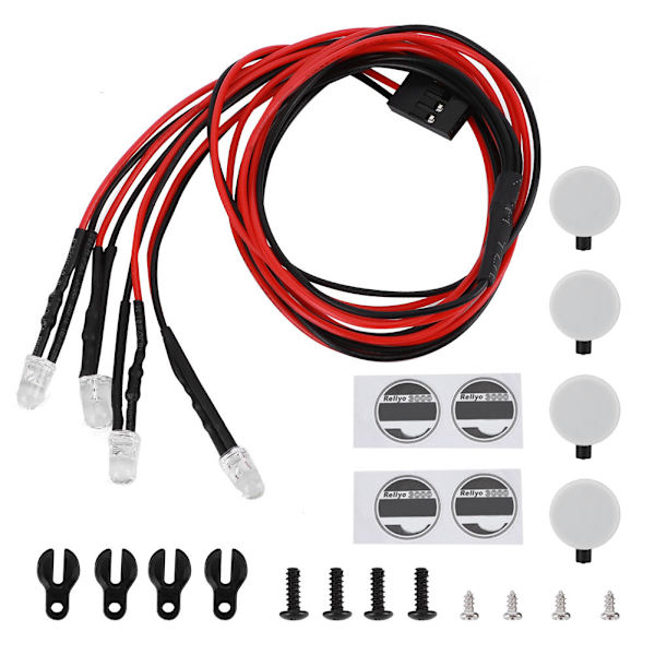 LED-kattokattotelineen valot pyöreä lampunvarjostin sopii Traxxas Trx4/SCX10 II 90046 90047 1/10 RC-autoon4LED
