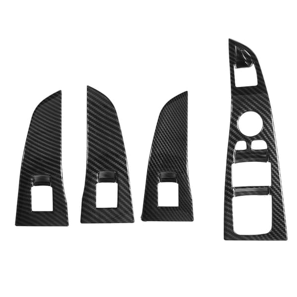 4 stk. ABS Vindusheisbryter Ramme Deksel Trim Dekor Passer for X5 X7 2019 (Karbonfiber)