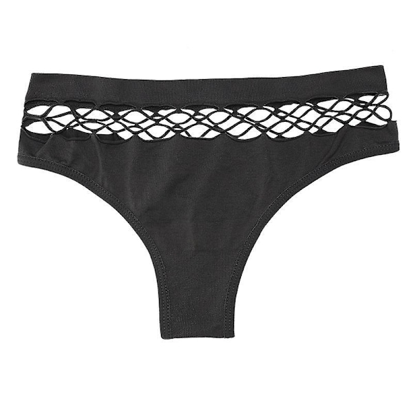Undertøy Sømløse Truser Elastisk Undertøy Sexy Hul Mellomhøy Midje Within Temptation Kvinner 2 stk-svart