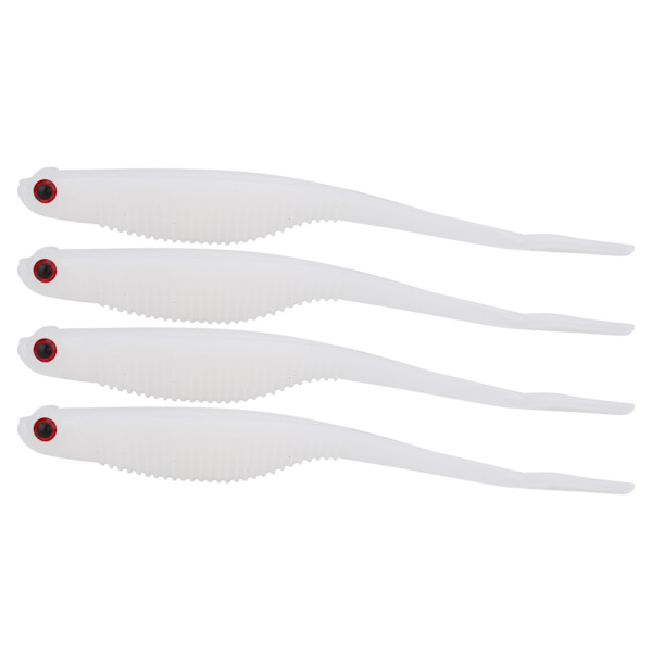 Gaffelhaleorm myk lokke 130 mm/7g Enkel dobbel farge kunstig bassagn fiskeutstyr Hvit