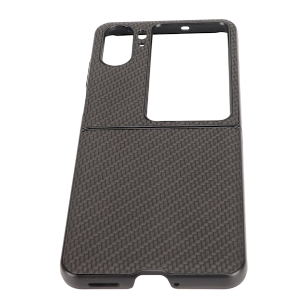 Carbon Fiber Texture Folding Phone Protective Case Mobiltelefonbeskyttelsesdeksel for Oppo Find N2 Flip Black