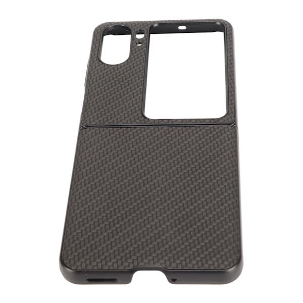 Carbon Fiber Texture Folding Telefon Case Mobiltelefon Cover för Oppo Find N2 Flip Black