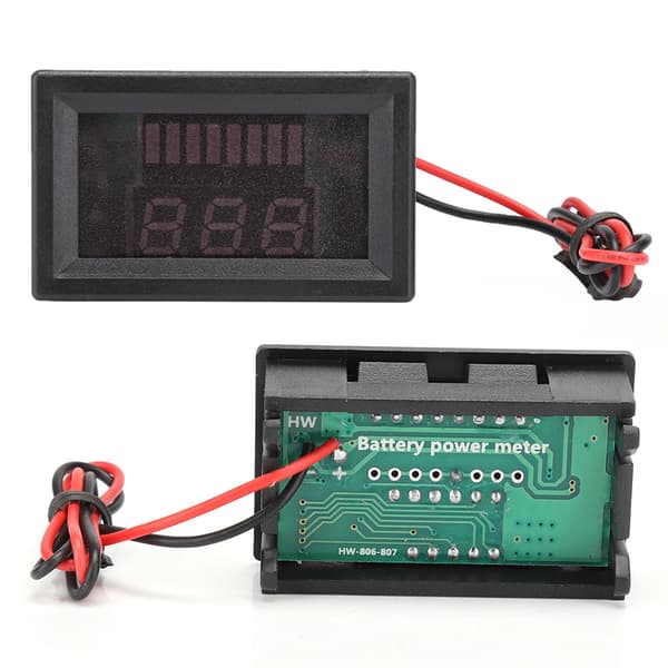 DC Digitalt Elektrisk Udstyr Spændingsmåler Display Lithium Batteri Voltmeter 12V-60V (Blå)