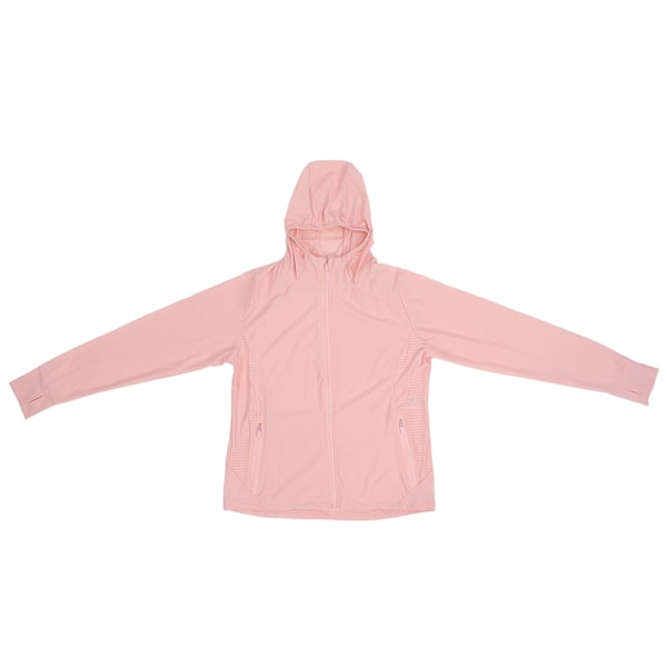 Kvinde Solbeskyttelse Hoodie Fashionable Udendørs Åndbar Langærmet UV Beskyttelse Jakke (Pink) M