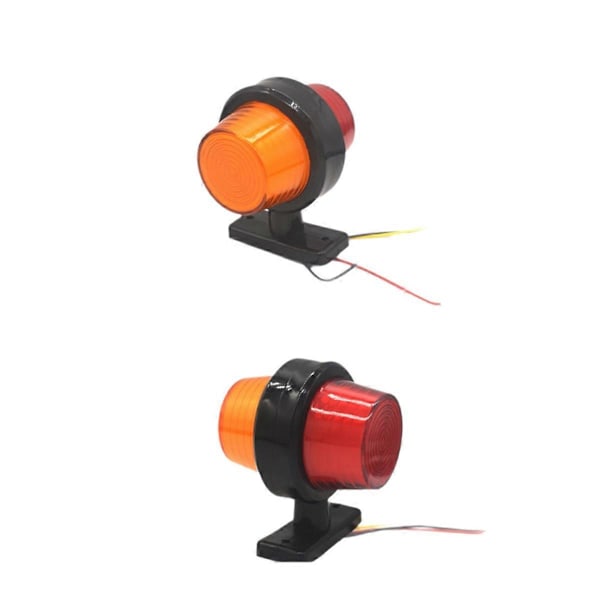 LED Sidemarkeringslys 12V 24V Dobbelt Ansigt Indikator til Bil Lastbil, B Rød & Hvid