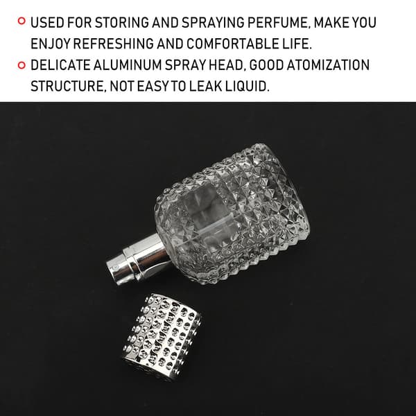 Bærbar Parfume Flaske Aluminium Atomizer Fin Tåge Tom Sprayflaske 30ml (Sølv)