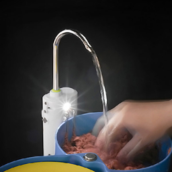 Bærbar fiske iltpumpe vandabsorber smart automatisk induktion LED fiske iltpumpe
