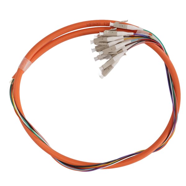 Fiberoptisk kabel 1,5 meter/1,6 yd 12-strenget multimode lavt indføringstab keramisk ferrule patchkabel til telekommunikation