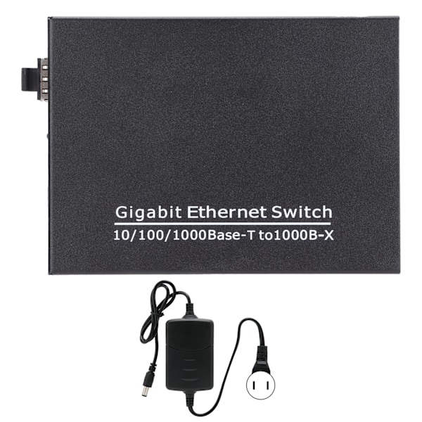 2 porter Gigabit Ethernet-svitsj TBC‑MC3712E‑SFP Plug Play Stabil Robust Datamaskinnettverkssvitsjer 100‑240VUS-plugg