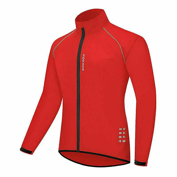 Ultralight vedenpitävä miesten pyöräilytakki - täydellinen pyöräilyyn, juoksuun ja ulkoilulajeihin 2XL punainen