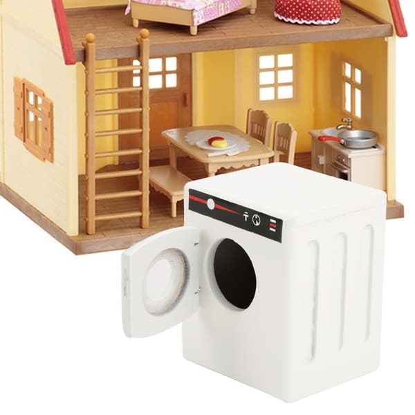 1:12 Dukkehus Trevaskemaskinmodell for Dukker DIY Dukkehusmøbler Hvit