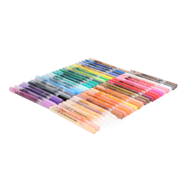 48 st Acrylic Paint Markers 0,7 mm spets 48 färger Fadeless Safe Nontoxic Acrylic Paint Pens för läder trä metall