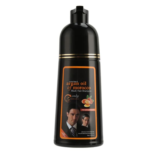 400 ml hårfarveshampoo langtidsholdbar nærende sort farve grå hårfarvningsshampoo