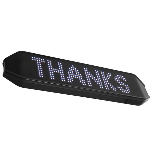 225 X 55 X 15mm Farget LED-skilt 4 Moduser APP-kontroll Programmerbare Sykkelsvinglys USB-lading