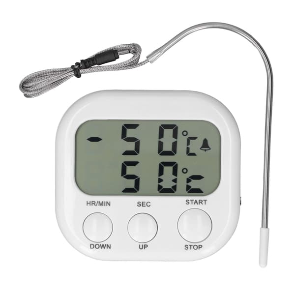 Matprobstermometer 2 i 1 Digital Köttermometer för Rökugn Grill Kök Ugn