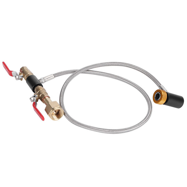 36in Soda Slange Adapter Kit Dobbel Ventil med Soda Gold ASA G5/8-14 CO2 Sylinder Påfyllingsadapter