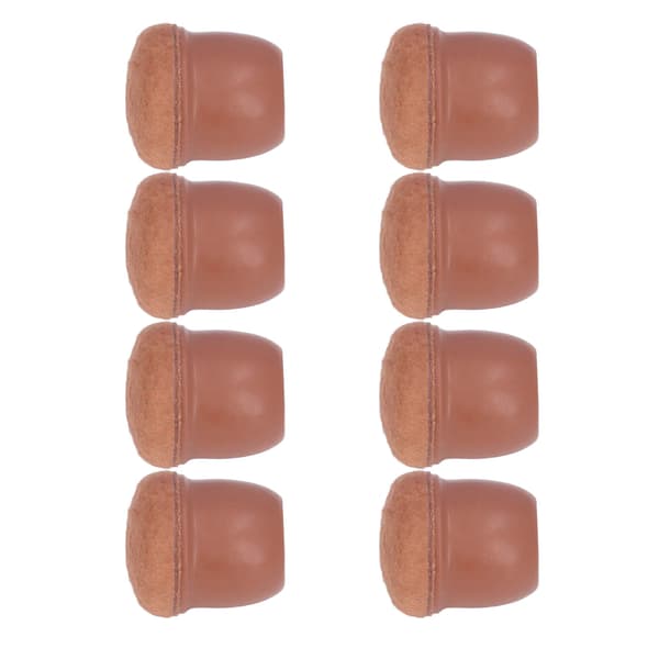 8 st Stolsbensskydd TPE Golvskydd Möbelbensskydd Set Kit för Bord Pall Brun M
