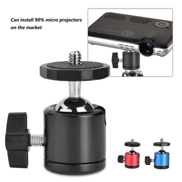 Svingbart kulehode for DSLR kamerastativ (Svart)