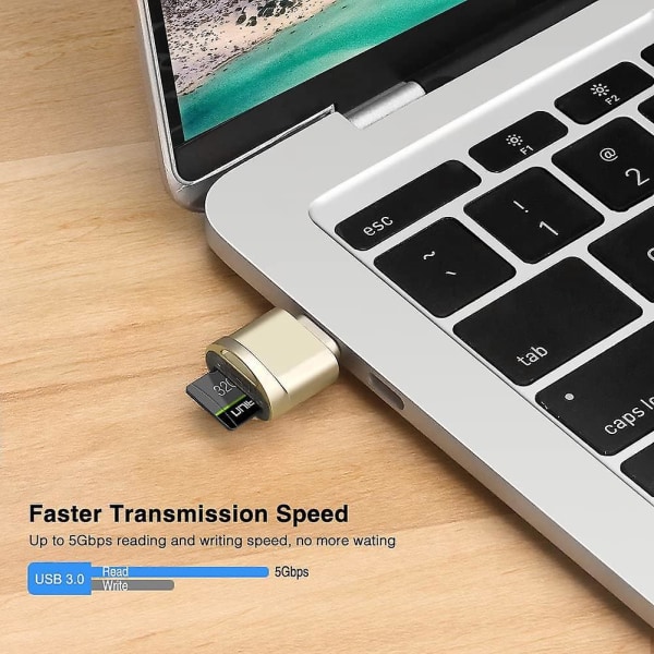 USB-C TF Kortläsare, Typ C OTG TF Minneskortläsare Adapter för PC, Notebook, MacBook Air Pro, Galaxy, Huawei, Tablet (Silver)