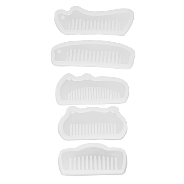 5 stk. Kam Siliciumforme Elastiske Bløde Transparente Dekoration Siliciumforme til Fremstilling af Kamme DIY Håndværk