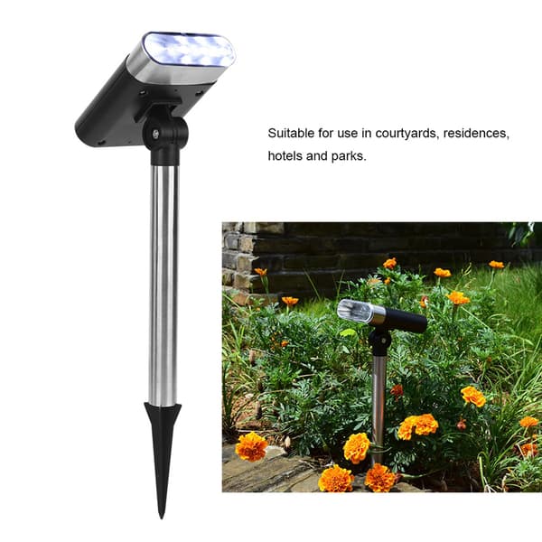Utendørs Vanntett 3 LED Solcelle Spotlight Hage Plen Lampe Dekor