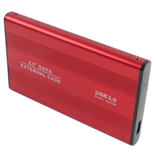 Hårddiskhölje 2,5 tum 4 TB LED-indikation Aluminiumhölje Hot Swappable 5 Gbps USB 3.0-port Extern HDD- case Röd