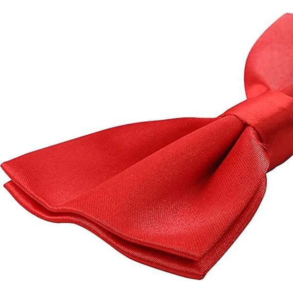 Ensfarget justerbar forhåndsbundet silkesløyfe for menn - Smokingtilbehør til formell bryllup og fest