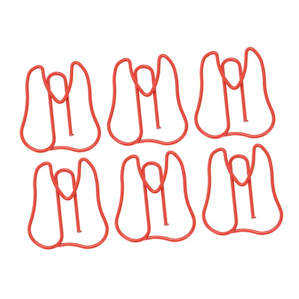100 STK Papirklips Metall Multifunksjonell Papir Memo Bærbar Kontorklips for Document Red