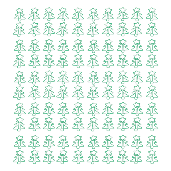 100 st formade pappersklämmor gröna julgransform metall galvaniseringsprocess bärbara kontorsklipp för dokument