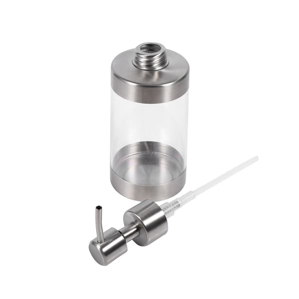 1 STK 350 ml Sæbedispenser Bordplade Pumpe Lotionflaske 304 Rustfrit Stål & Akryl
