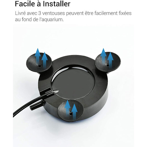 Vulkan Akvarium Dekorationssæt med Farverig LED Boblelampe