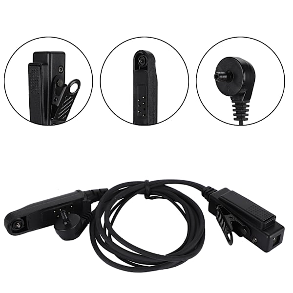 Komfortable ørepropper Luftledning Ørestykke Headset med PTT-knap til Baofeng UV-9R