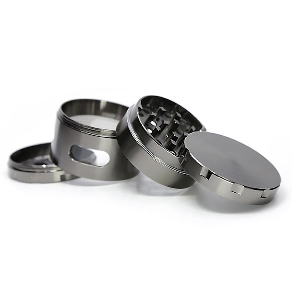 Rosmarin, Pepper, Salt og Mer - Magnetisk Lokspeiskvern med 4 deler og fint nett
