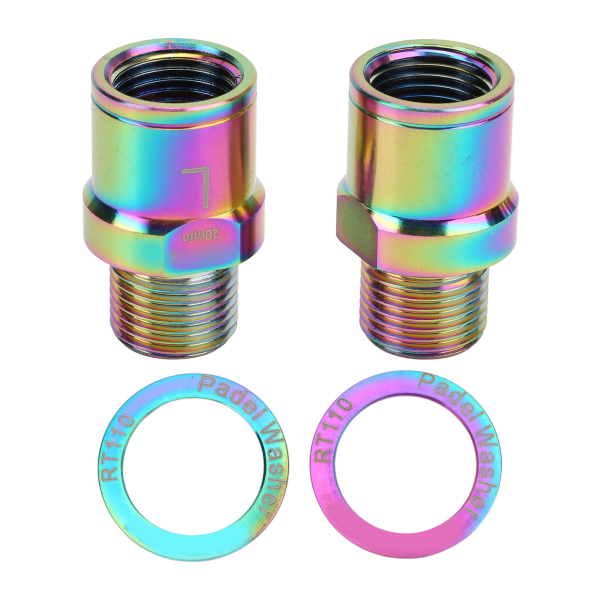 RISK Bike Pedal Extender Titanium Legering Cykelpedal Förlängd spindel för mountainbike 20 mm Färgglad